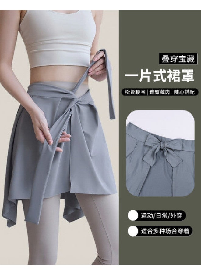 pincai Curtain Women's One-piece Yoga Pants Hip Cover Skirt Cover Autumn Style Sports Fitness Anti-peep Hip Cover Magic Curtain - Image 1