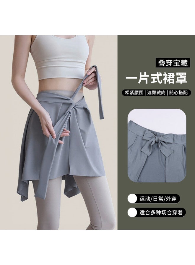 pincai Curtain Women's One-piece Yoga Pants Hip Cover Skirt Cover Autumn Style Sports Fitness Anti-peep Hip Cover Magic Curtain - Image 2