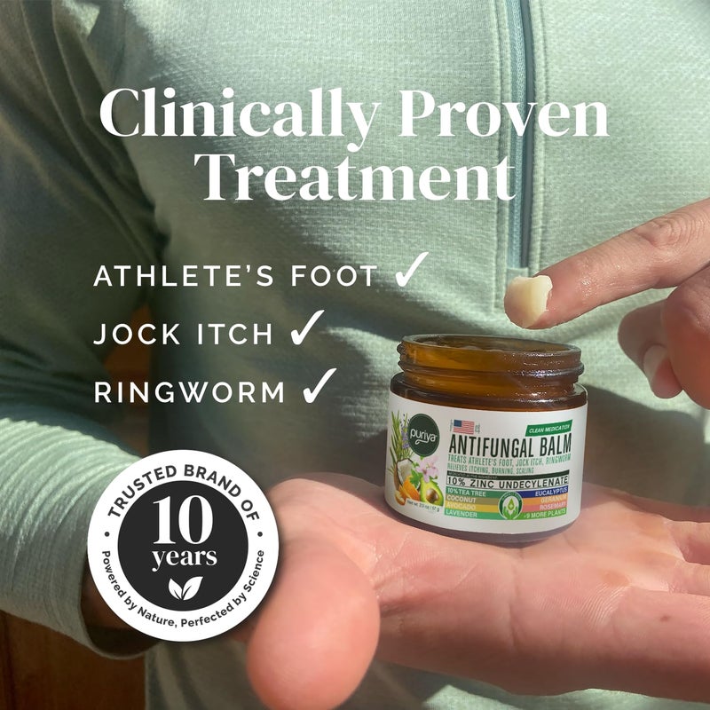 Puriya Clinically Proven Antifungal Cream for Skin Fungus, Extra-Strength Athletes Foot Cream Treatment, Jock Itch, Ringworm Treatment for Humans, Anti Fungal Itchy Skin Relief with Tea Tree Oil - Image 2