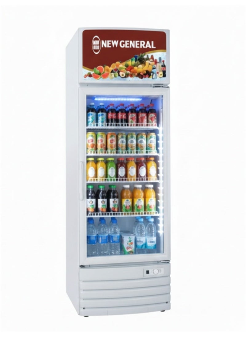 New General 229 Liter Glass Door Upright Showcase chiller - Image 1