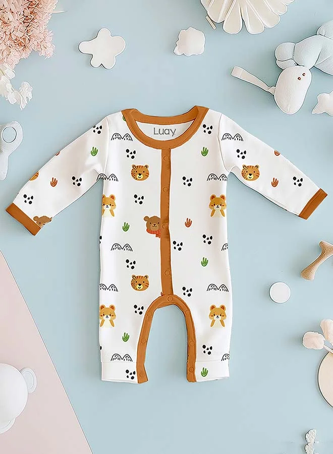 Luay  100% Cotton Full Sleeves Baby Printed Romper,Sleepsuit for Baby Girls & Boys_(Pack of 4)  | Best Price UAE