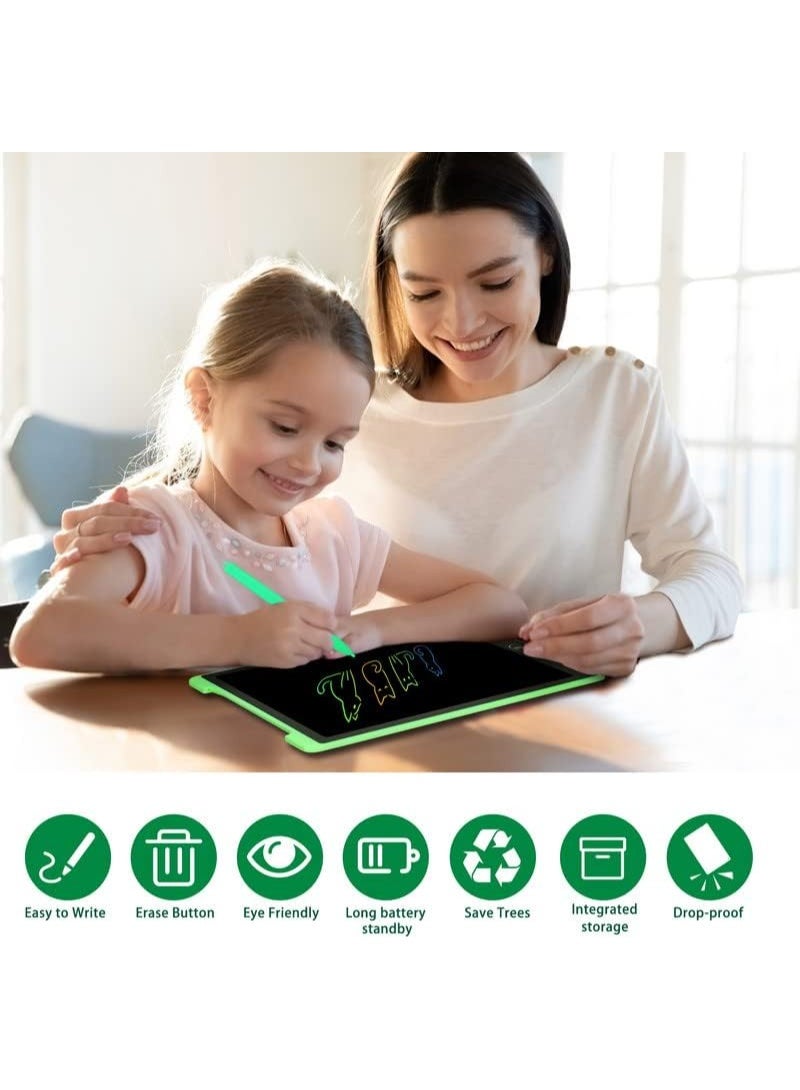 Fekra 12 Inch Colorful LCD Writing Tablet for Children and Adults Suitable for Portable LCD Writing Tablet Magic Drawing Large Gifts for 3 4 5 6 7 Years Boys Girls (Green) - Image 4