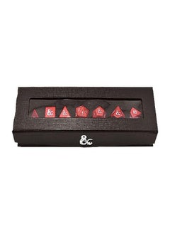 Ultra Pro Heavy Metal Red and White RPG Dice Set for Dungeons & Dragons  - Image 1