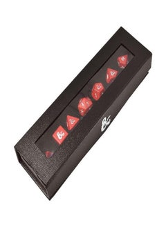 Ultra Pro Heavy Metal Red and White RPG Dice Set for Dungeons & Dragons  - Image 2