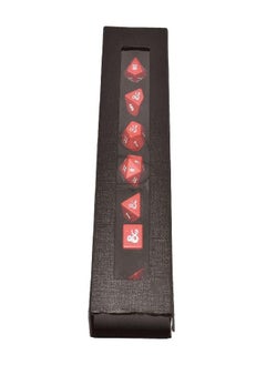 Ultra Pro Heavy Metal Red and White RPG Dice Set for Dungeons & Dragons  - Image 3