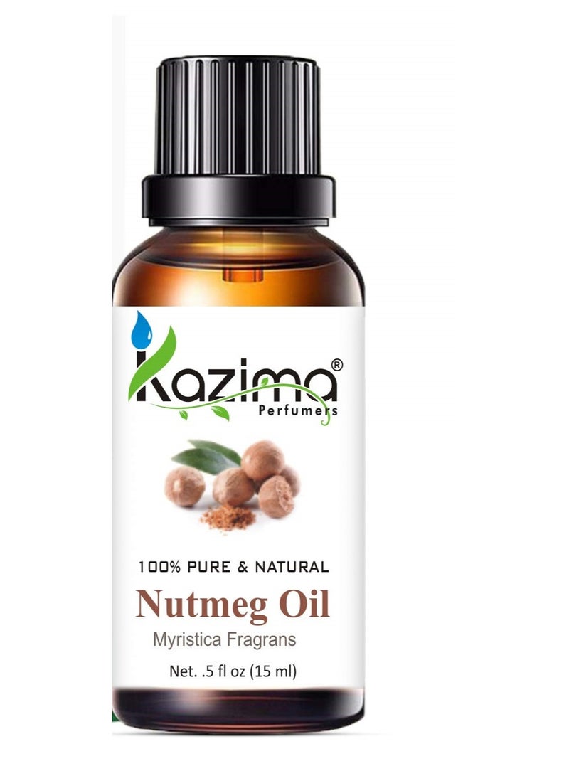 كازيما زيت جوزة الطيب العطري من كازيما (KAZIMA) - طبيعي ونقي 100% وغير مخفف، للعناية بالبشرة والشعر (15 مل) - Image 2