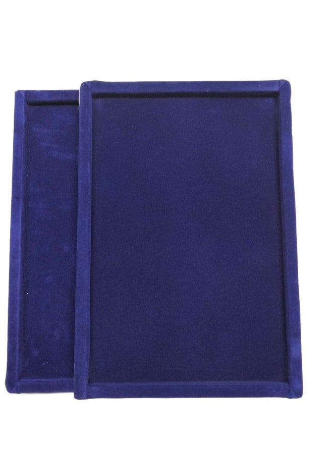 LUCKY STORE Velvet Tray For Jewellery Display/Jewellery Display Organizer Tray For Showing Rings, Bangles, Necklace, etc. (14 x 10 inch) - Pack Of 2 - Image 1