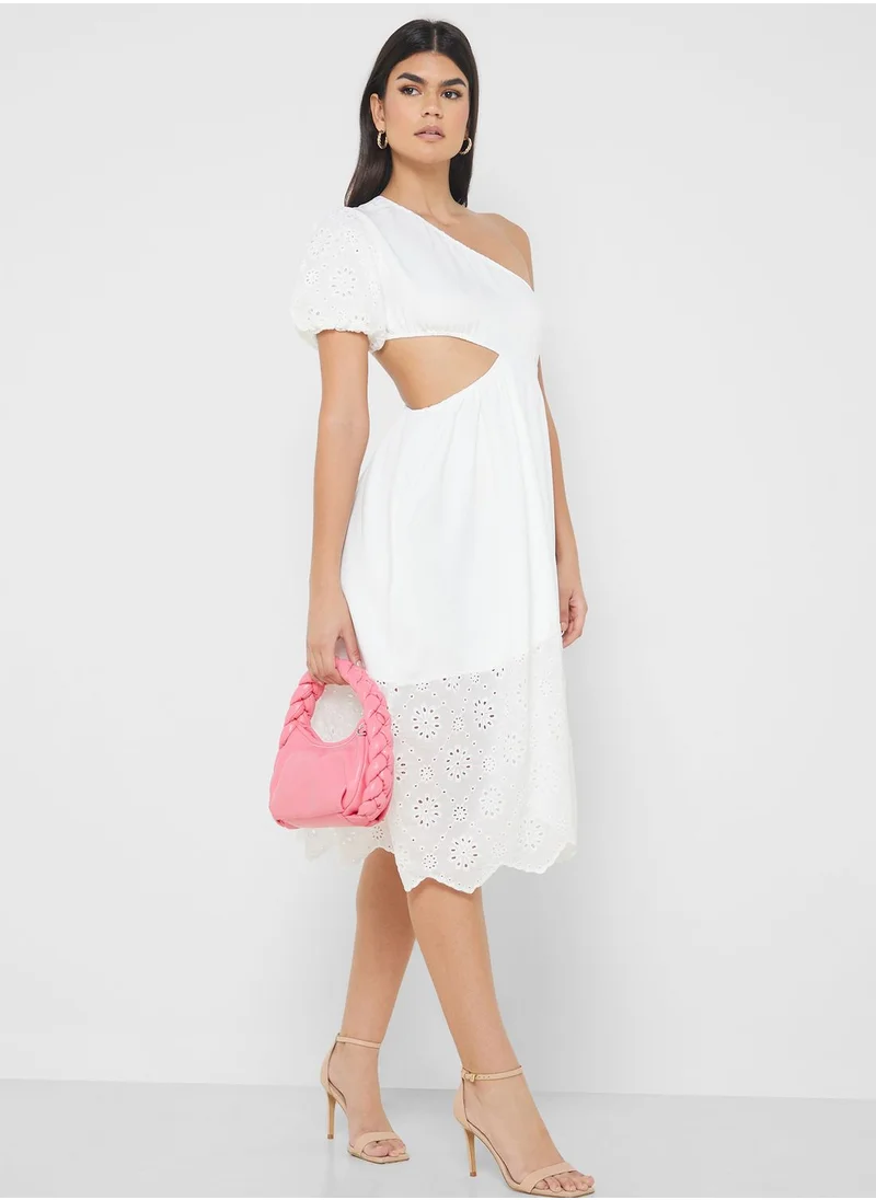 ELLA One Shoulder Dress With Cutout Detail