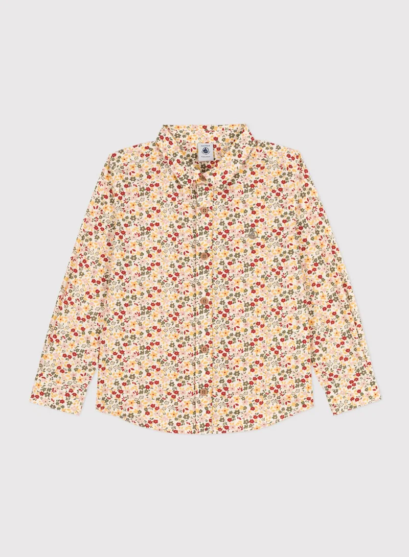 Petit Bateau Youth Poplin Print Shirt