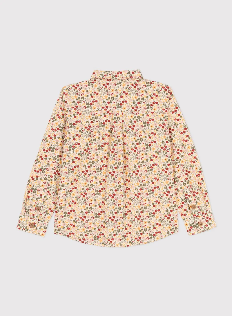 Petit Bateau Youth Poplin Print Shirt