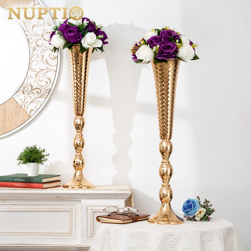 NUPTIO أجهزة كمبيوتر من 10 باقة ترتيب كرة زهرة وهمية 15 وردة البلاستيك مع قاعدة مناسبة لرفع زفاف زفاف متجرنا لحفلات عيد الحب D؟ Cor (Purple & White) - Image 3