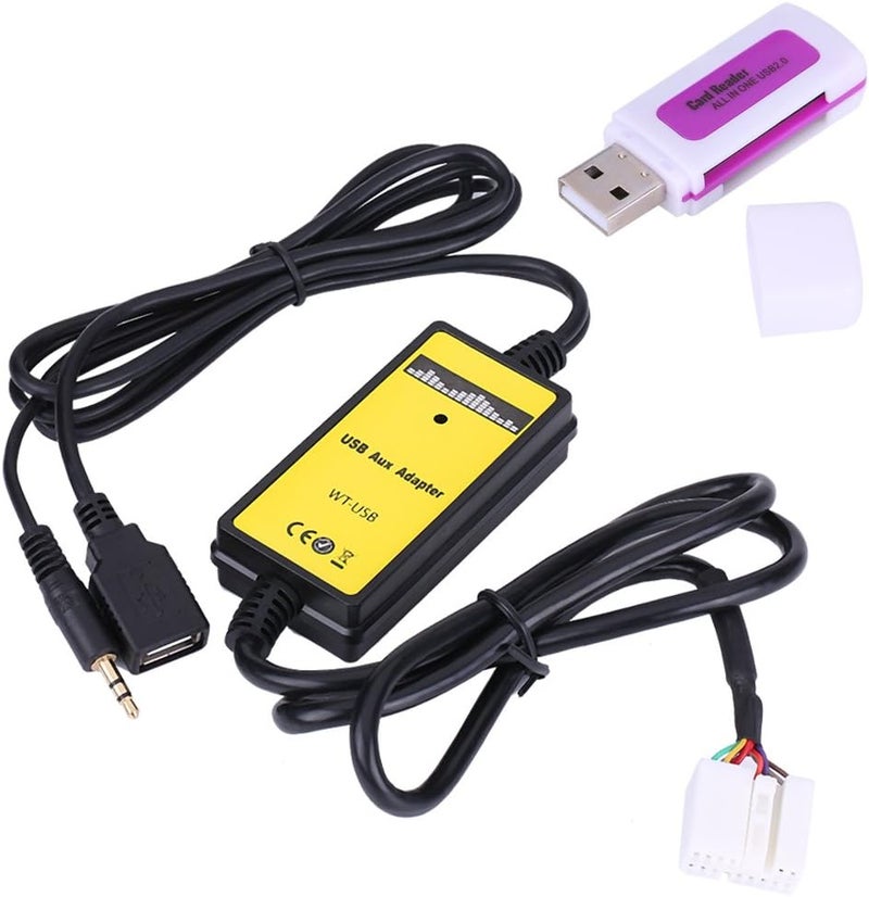 klarako MP3 Radio Interface, 3.5mm Auto Car USB Auxklarako In Adapter MP3 Player Cable Radio Audio Interface for Accord Civic Odyss - Image 1