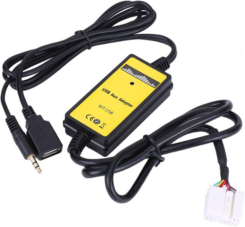 klarako MP3 Radio Interface, 3.5mm Auto Car USB Auxklarako In Adapter MP3 Player Cable Radio Audio Interface for Accord Civic Odyss - Image 2