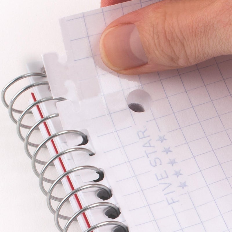 Five Star ورق مفكوك، دفتر ملاحظات قابل للإدخال مع خطوط بيانية وورق تعبئة، 8-1/2" × 11"، علامات T معززة، 75 ورقة (170180) - Image 4