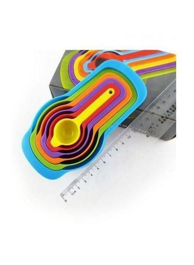 NIBEMINENT 6-Piece Measuring Spoon And Cup Set Blue/Orange/Green  - Image 3