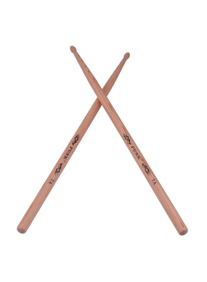 Punk 7A Drum Sticks Hickory Wood Drumsticks Wood Tip Drummer Instrument Drumsticks - Image 2