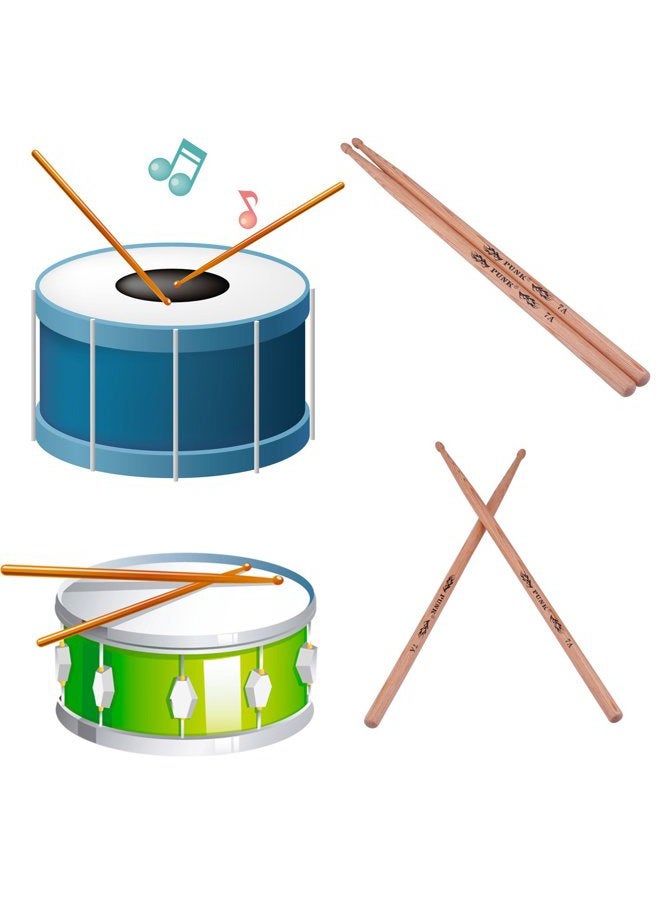 Punk 7A Drum Sticks Hickory Wood Drumsticks Wood Tip Drummer Instrument Drumsticks - Image 5