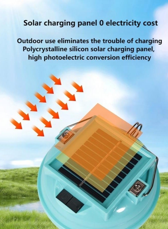 Portable Solar LED Camping Light, Hanging Mini Lantern, Large Capacity 3-Cell Li-ion Battery, Magnetic Base and Quick Hook, 3 Light Modes, USB/Solar Dual Charging, Perfect for Camping, Ultra Long Runtime - Image 4