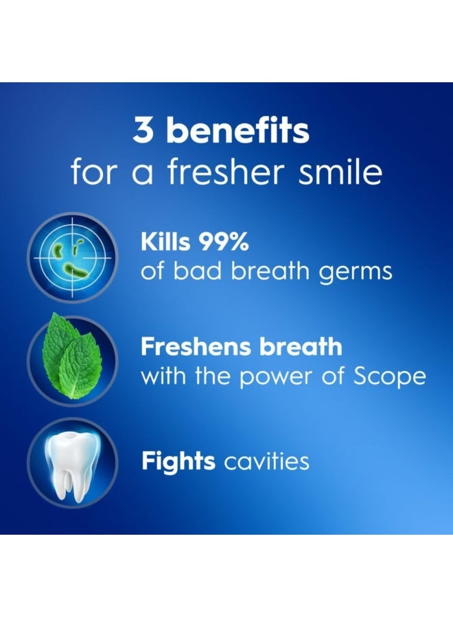 Crest Complete Whitening + Scope, Long Lasting Mint Toothpaste, Triple Pack (3 Count of 5.4 oz Tubes) - Image 2