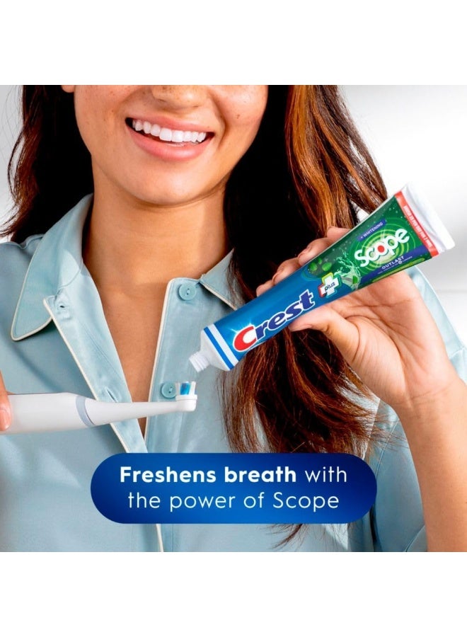 Crest Complete Whitening + Scope, Long Lasting Mint Toothpaste, Triple Pack (3 Count of 5.4 oz Tubes) - Image 5