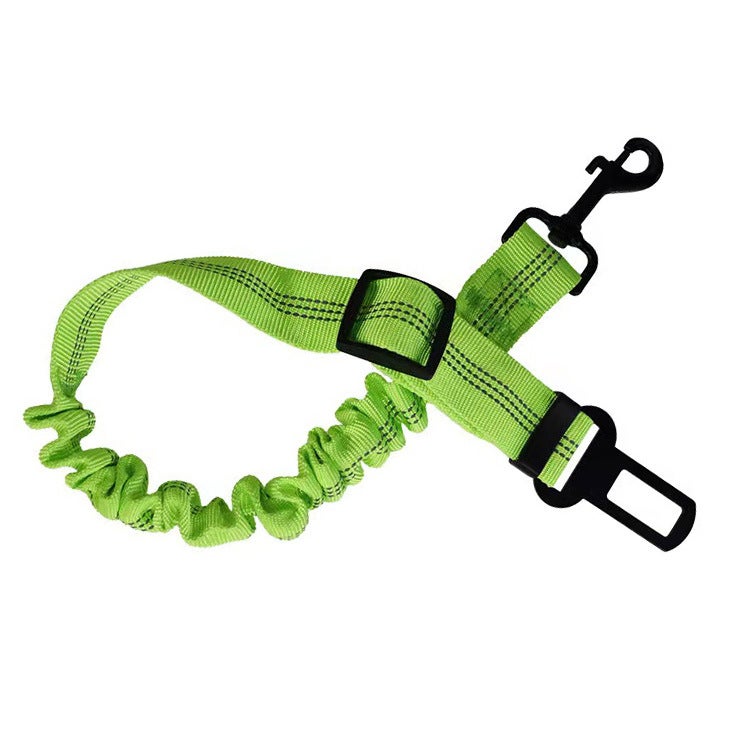 Generic Adjustable Dog Car Safety Belt Harness Green 