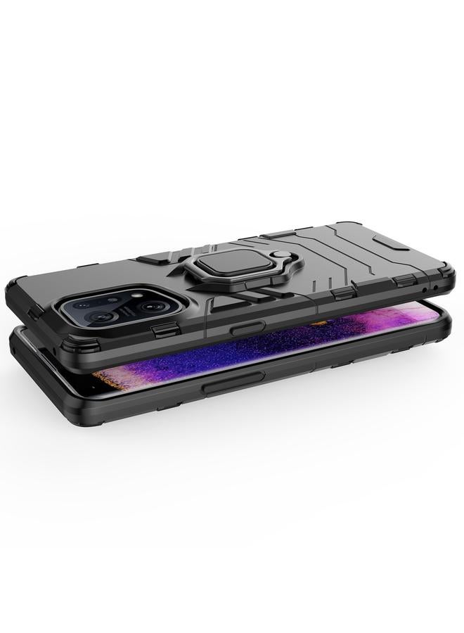 S-TOP Case For OPPO Find X5 Shockproof PC + TPU Protective Phone Case with Magnetic Ring Holder - Image 5