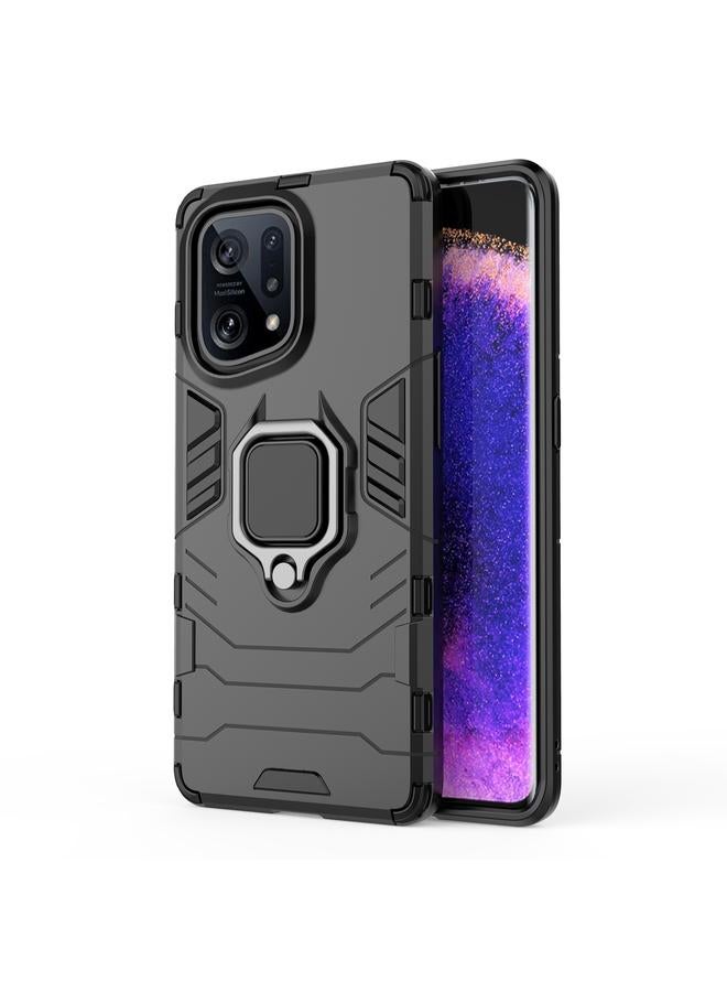 S-TOP Case For OPPO Find X5 Shockproof PC + TPU Protective Phone Case with Magnetic Ring Holder - Image 1