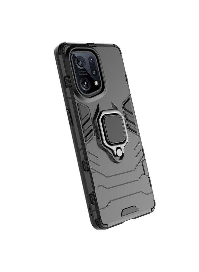 S-TOP Case For OPPO Find X5 Shockproof PC + TPU Protective Phone Case with Magnetic Ring Holder - Image 3