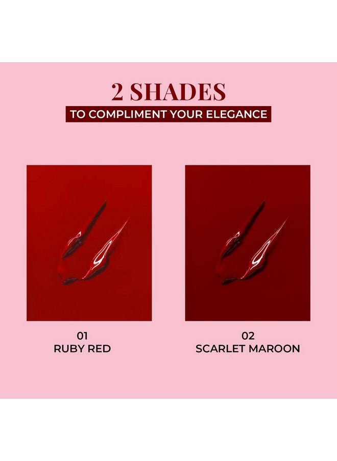 Just Herbs Liquid Sindoor Long Lasting Quick Dry 5G (Scarlet Maroon)  - Image 3