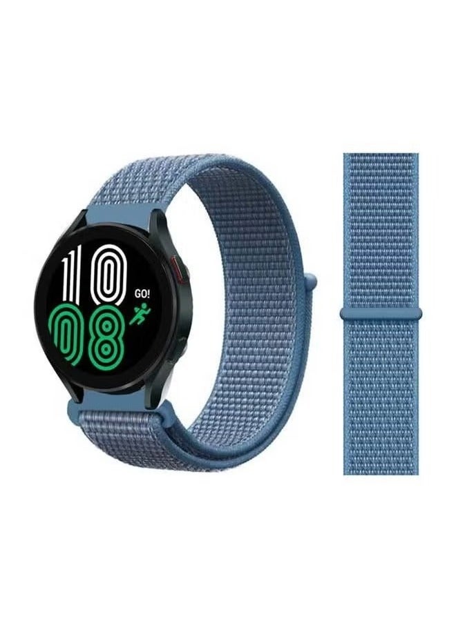 vesus Replacement Nylon Loop Band 20mm For Samsung Galaxy Watch 4 40/44mm Cape Cod Blue