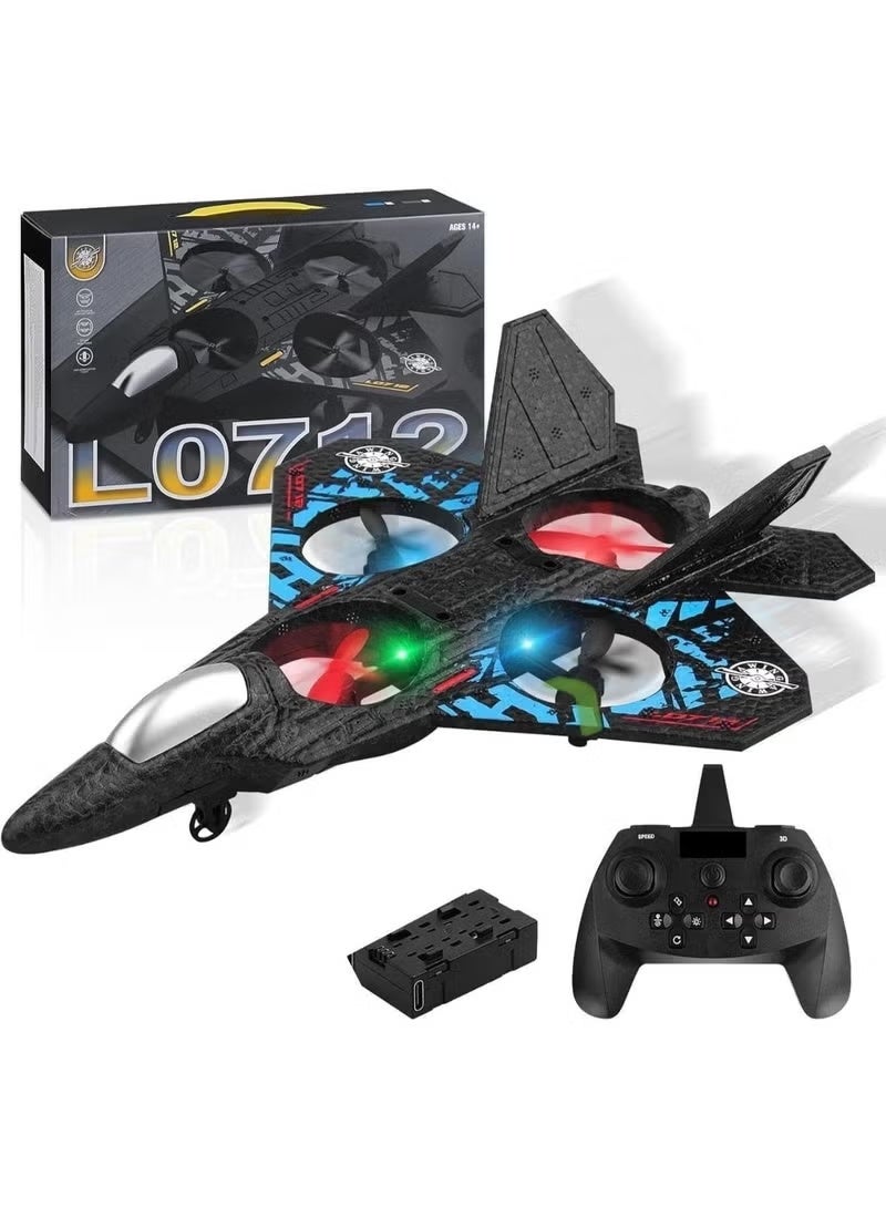 Twisoo Remote Control Airplane for Kids & Adults (14+) | RC Fighter Jet with LED Lights & 360° Flips | Durable EPP Foam RC Plane Toy for Boys & Girls | Easy-to-Fly Outdoor Flying Toy - Image 1