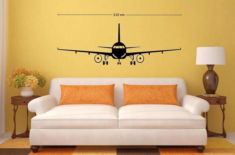 Asmi Collections Black Airplane Wall Sticker - Image 2