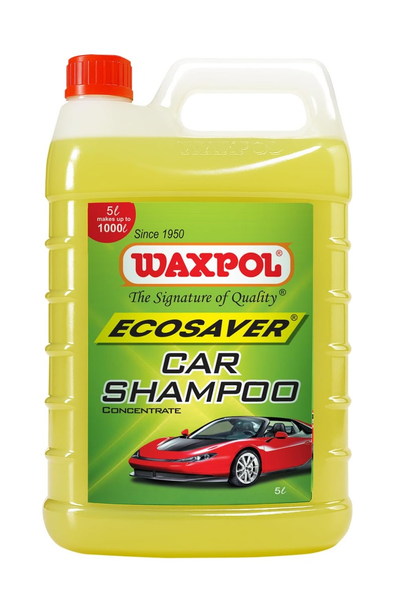 Waxpol - AES 025 Ecosaver Car Shampoo Concentrate - 5 L (for Bucket, Foam & Snow Foam Wash) - Image 1