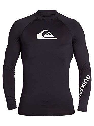 Quiksilver mens All Time Long Sleeve Rashguard Upf 50 Sun Protection Surf Rash Guard Shirt, Black, Medium US - Image 5
