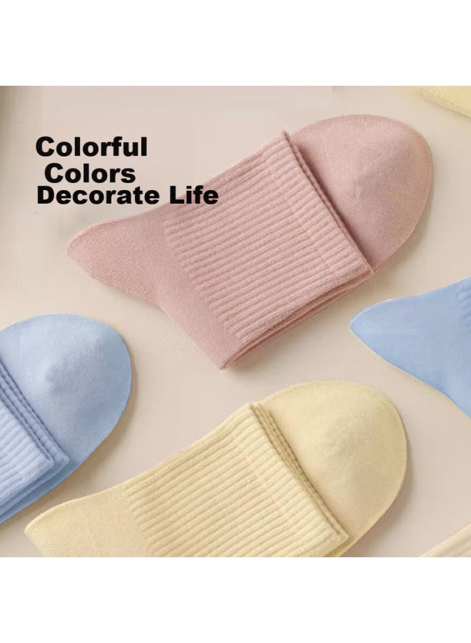 Nolansend Disposable Cotton Travel Sweat-absorbent Breathable Four Seasons 7a Antibacterial Disposable Mid-tube Socks For Women 7 Pairs - Image 4