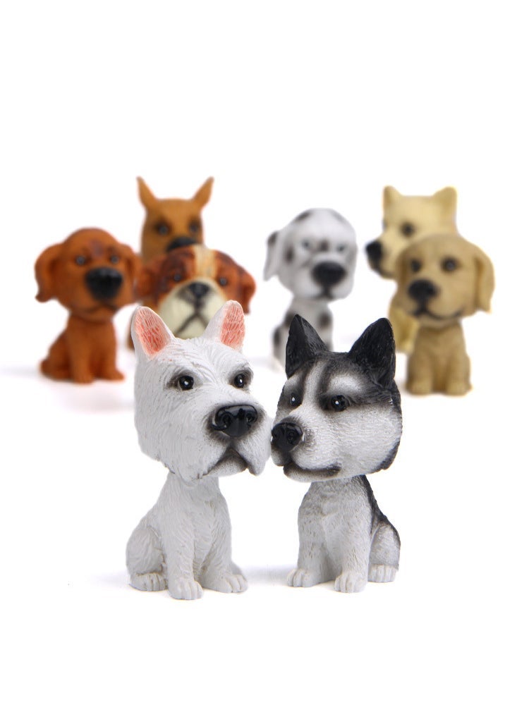Generic Cartoon Creative Car Ornaments 8 Styles Dangling brown Schnauzer - Image 5