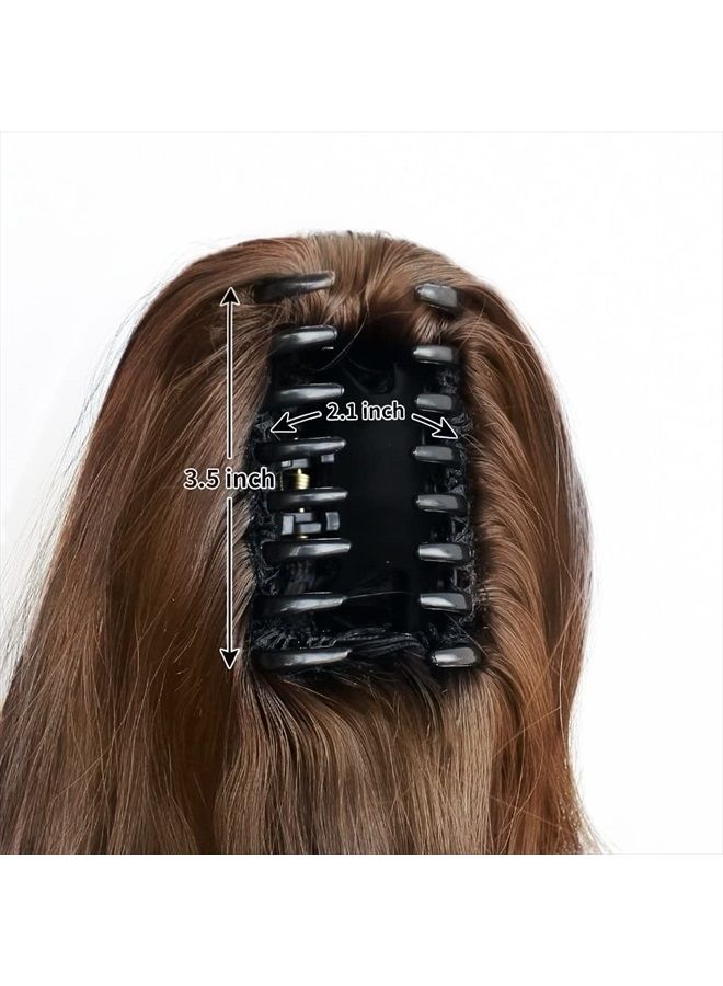 StrRid Ponytail Extension, Hair Extensions Ponytail Claw 18" Curly Wavy Fake Hair Synthetic Ponytail Wig Daily Fluffy Pony Tail Hair Piece for Women Brown Blonde Ponytails 6 oz-Copper Brown - Image 5