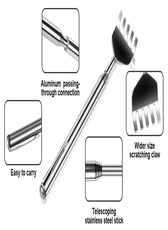 GOPAD Stainless Steel Back Scratcher | Extendable Telescopic Back Scratcher Stick | Portable Khujli Stick for Itching Relief & Body Acupressure | Adjustable Metal Itch Scratcher for Home, Office & Travel (2 Pack) - Image 4