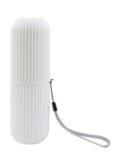 Oasisgalore Toothbrush Travel Case, Portable Travel Toothbrush Holder Case for Traveling, Home, School, Bathroom. (White)  - Image 1