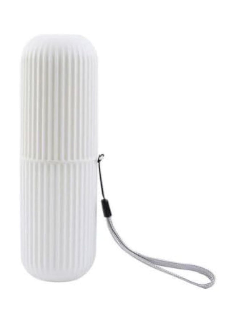 Oasisgalore Toothbrush Travel Case, Portable Travel Toothbrush Holder Case for Traveling, Home, School, Bathroom. (White)  - Image 1
