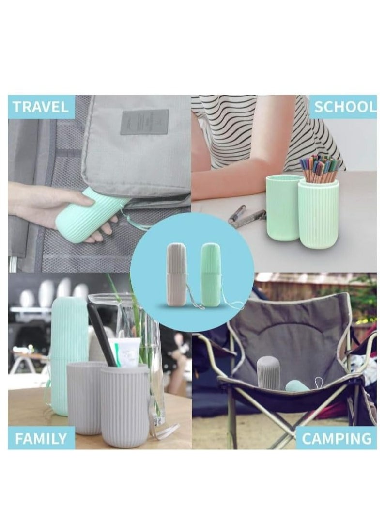 Oasisgalore Toothbrush Travel Case, Portable Travel Toothbrush Holder Case for Traveling, Home, School, Bathroom. (White)  - Image 2