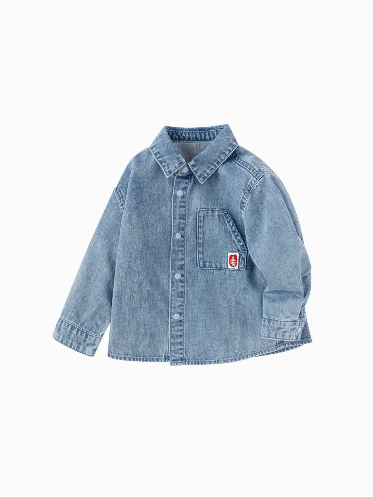 بالابالا قميص جينز بجيب أمامي للأولاد - Image 4