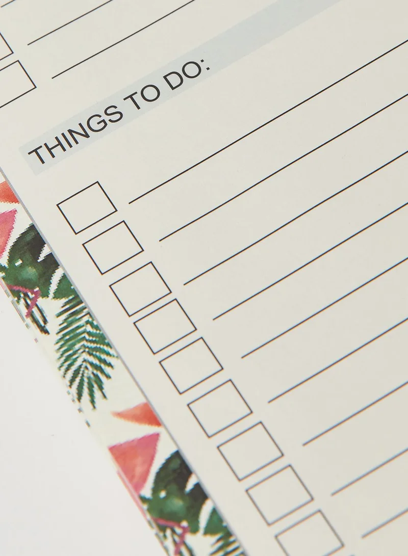 Pink Cactus A4 Flamingo To Do List