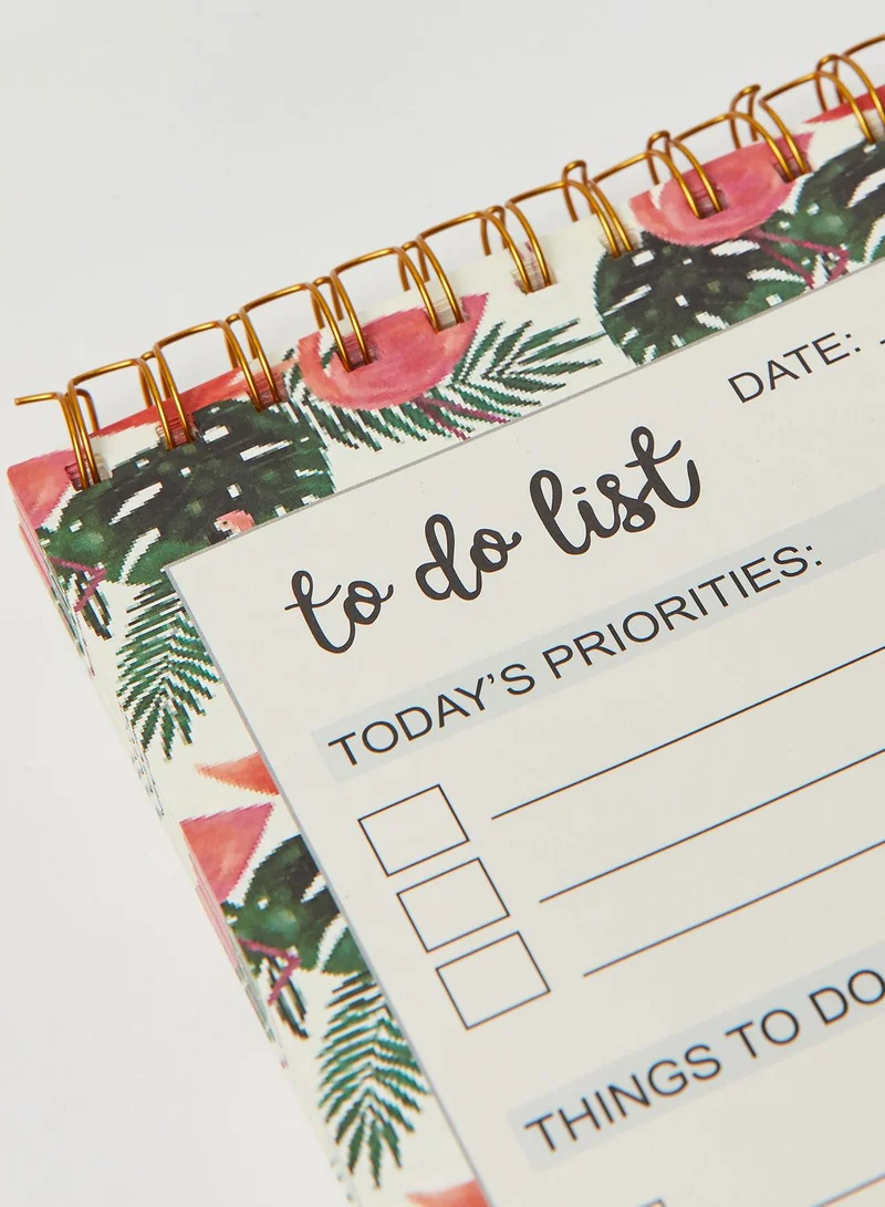 Pink Cactus A4 Flamingo To Do List
