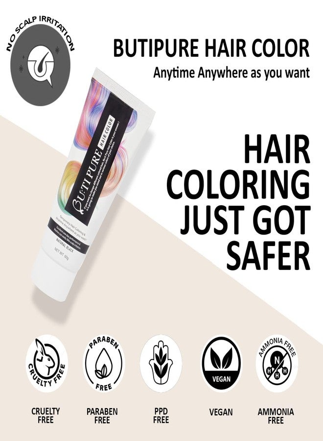 Acosexy Natural Black Temporary 1 Day Hair Color | Root Touch-Up Concealer for Women & Men | Ammonia, Paraben & PPD Free | Washable Hair Colour | Zero Damage | No Bleach | 60g - Image 1
