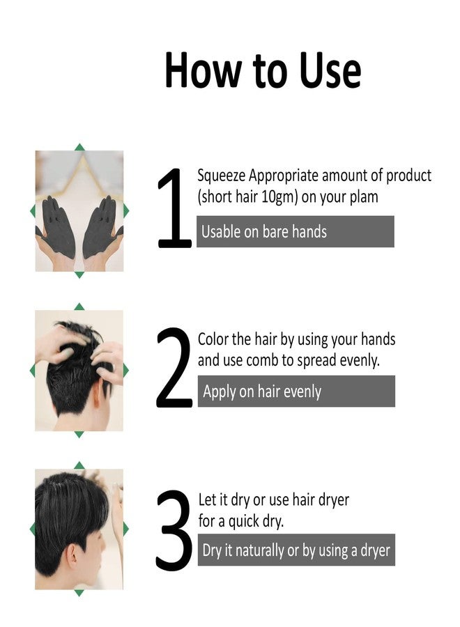 Acosexy Natural Black Temporary 1 Day Hair Color | Root Touch-Up Concealer for Women & Men | Ammonia, Paraben & PPD Free | Washable Hair Colour | Zero Damage | No Bleach | 60g - Image 2