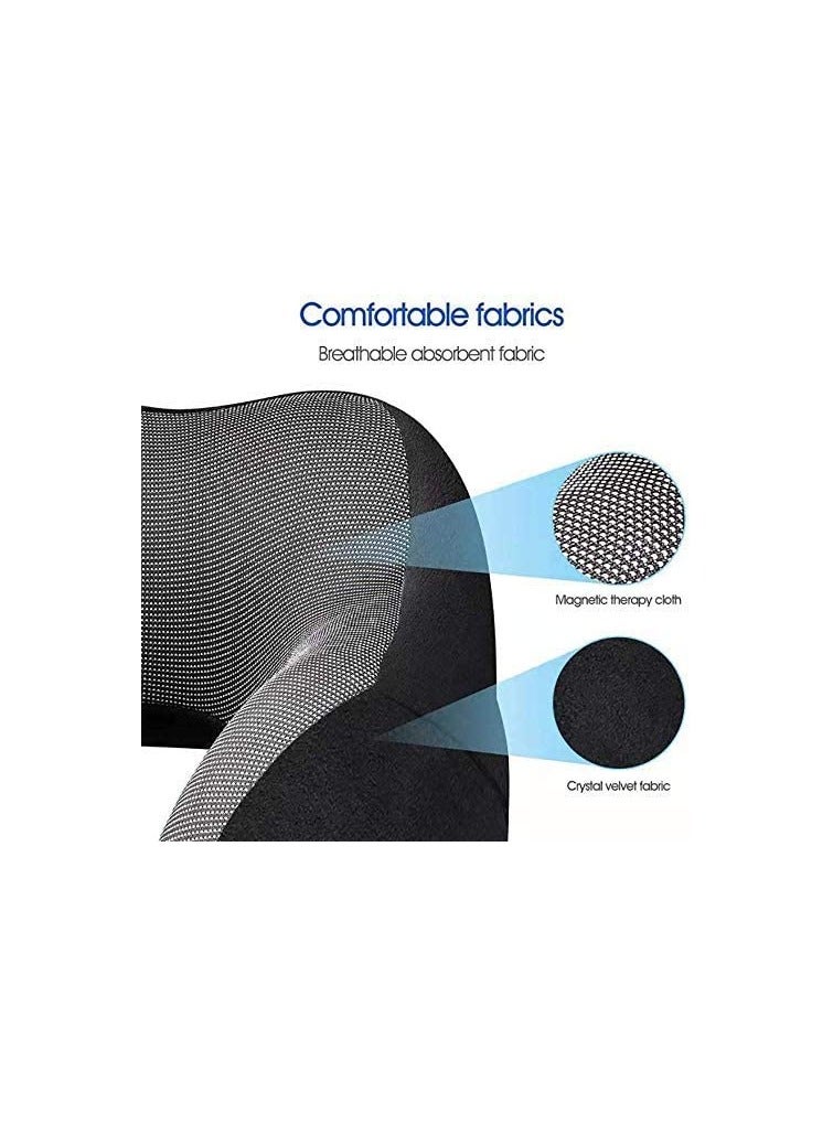 Adofys Adofys Memory Foam Travel Neck Support Rest Pillow Eye Mask, Noise Isolating Ear Plugs Portable Combo - Image 5