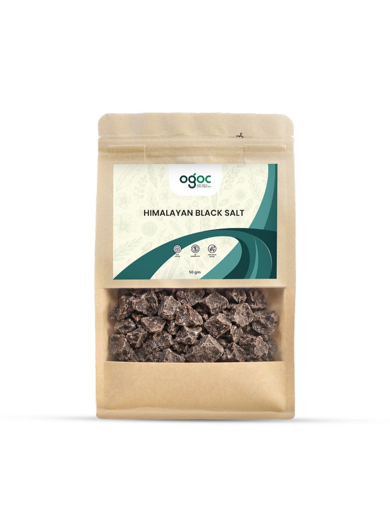 OGOC Himalayan Black Salt Kala Namak Indian Rock Salt Mineral Salt Traditional Cooking Salt Aromatic Seasoning for Curries Chaats Salads Marinades - Image 1