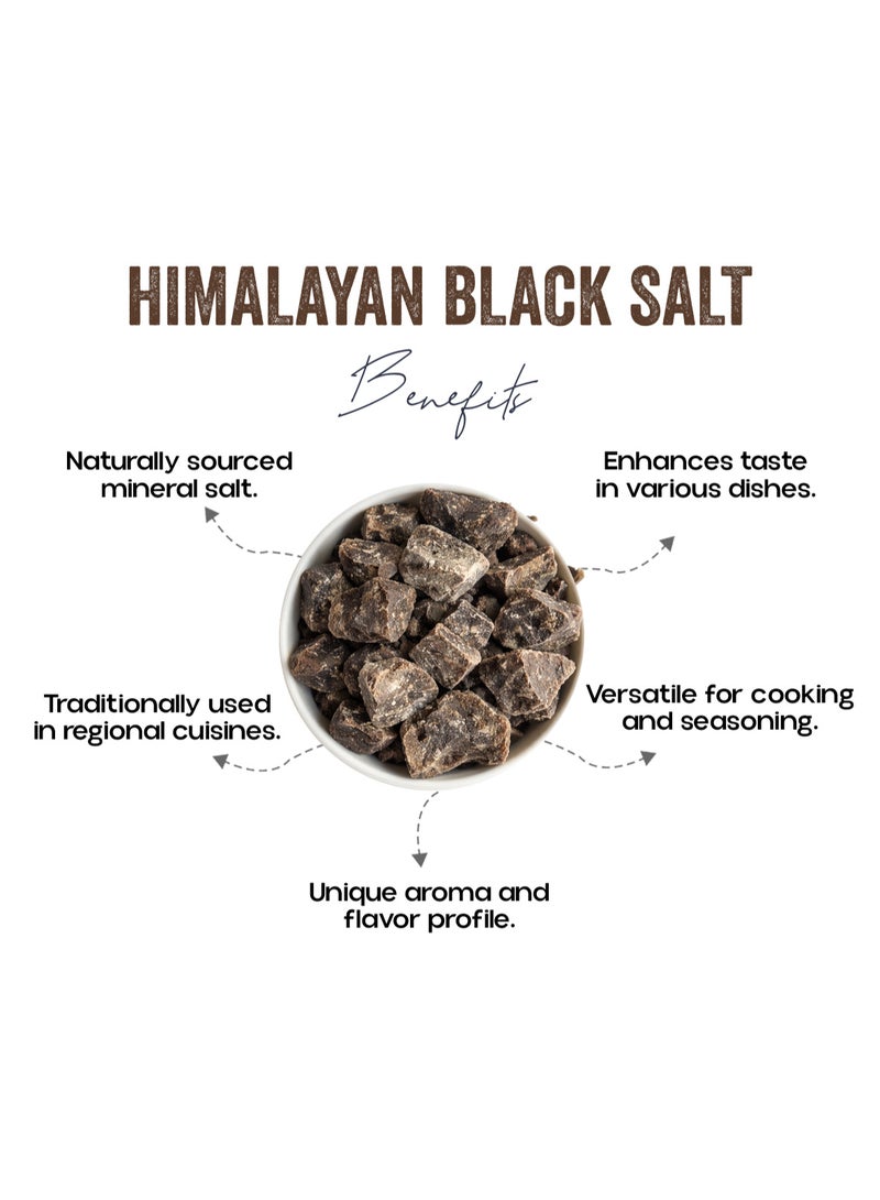 OGOC Himalayan Black Salt Kala Namak Indian Rock Salt Mineral Salt Traditional Cooking Salt Aromatic Seasoning for Curries Chaats Salads Marinades - Image 2