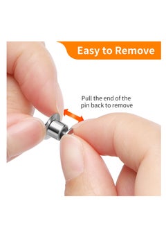 SYOSI 50PCS Locking Pin Backs Locking Pin Keepers Clasp, Metal Pin Locks Back for Brooches Enamel Lapel Pins  - Image 4